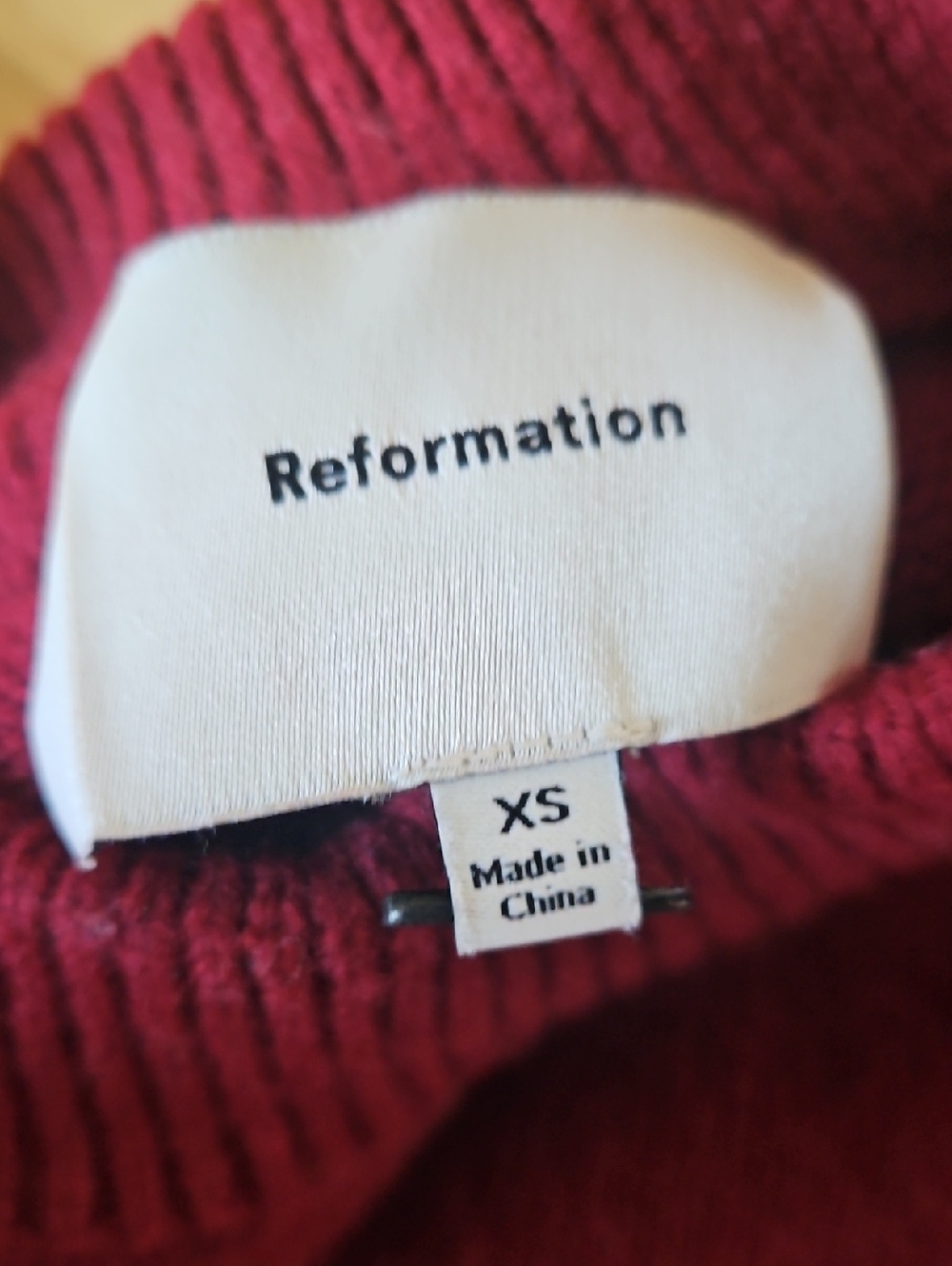 Reformation Ribbed Mock Neck Sweater - Picture 2 of 3